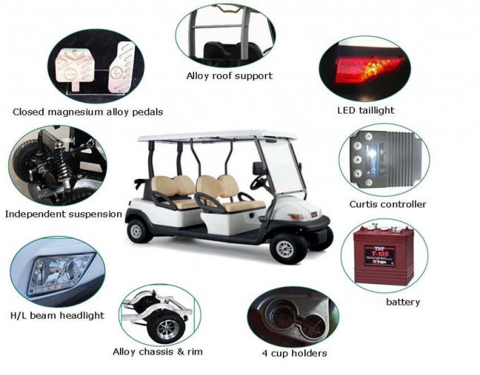 CE Belgesi Yakıt Tipi Elektrikli Golf Arabaları Beyaz Model 4 Yolcular Satılık Ucuz Golf Buggy