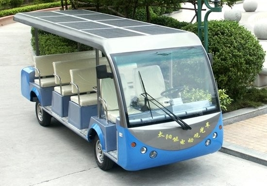 PV Solar Powered Electric Car Deployed 350 KW Flexible Solar Panel ECO Friendly